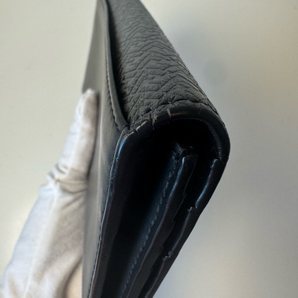 Fendi Black Embossed Leather Long Continental Wallet COA - Picture 4 of 15